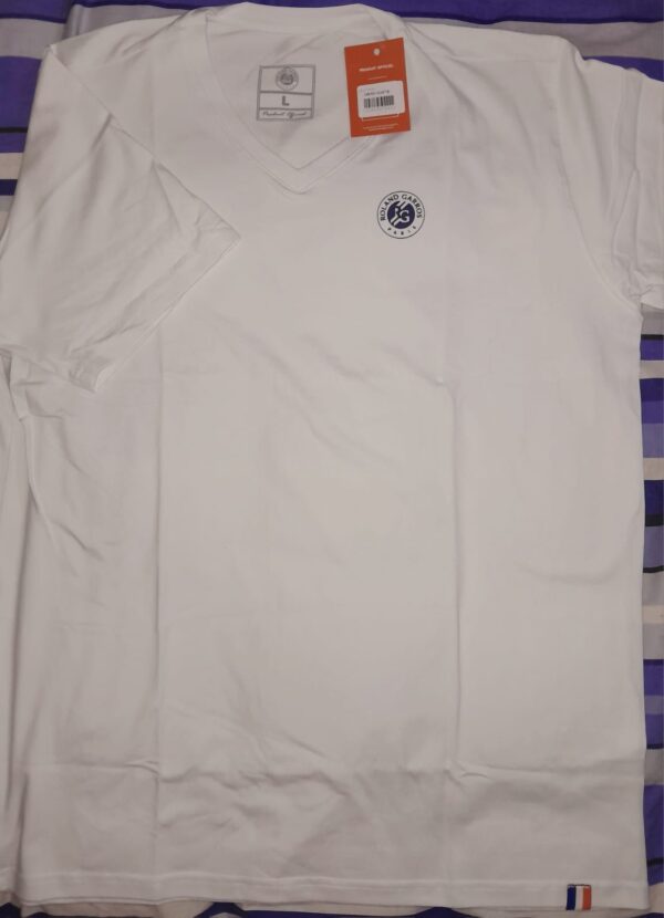 CAMISETA BLANCA CABALLERO ESCOTE V LISO L