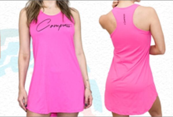 VESTIDO ROSA FIT CON SHORT NEGRO G