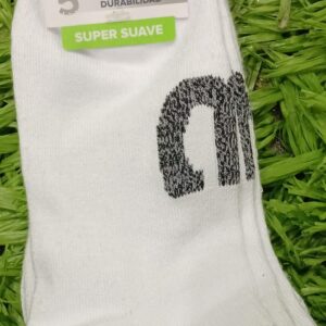 MEDIA TIN CORTO NIÑO CHICO X5 BLANCO LOGO GRIS