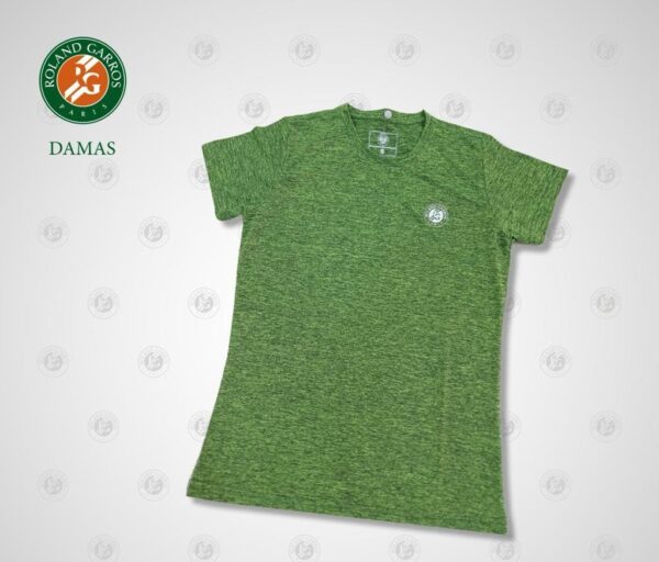 CAMISETA PARA DAMA OPEN MEZCLA VERDE Talla P