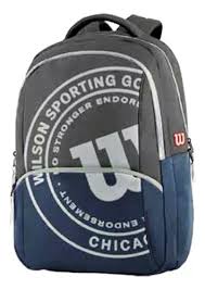 MOCHILA IMPERMEABLE URBAN SPORT LOGO GRIS CON AZUL