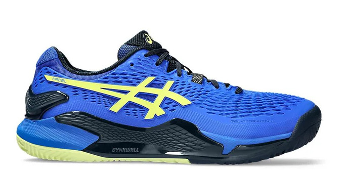 CALZADO MASCULINO GEL RESOLUTION 9 PADEL ILLUSION BLUE/GLOW YELLOW 10.5