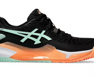 CALZADO FEMENINO GEL RESOLUTION 9 PADEL BLACK MINT TINT 9.5US