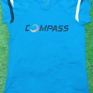 CAMISETA CELESTE CON NEGRO FEMENINO M