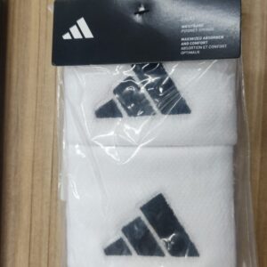 MUÑEQUERA BLANCA CORTA CON LOGO NEGRO S