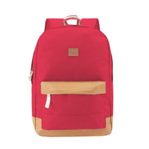 MOCHILA ROJO CON DETALLES MARRON WILSON CASUAL