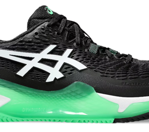 CALZADO ASICS MASCULINO GEL-RESOLUTION 9 CLAY BLACK/NEW LEAF 11US 28.5CM