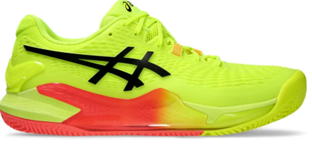 CALZADO ASICS MASCULINO GEL-RESOLUTION 9 CLAY PARIS SAFETY YELLOW/BLACK 12US 29.5CM